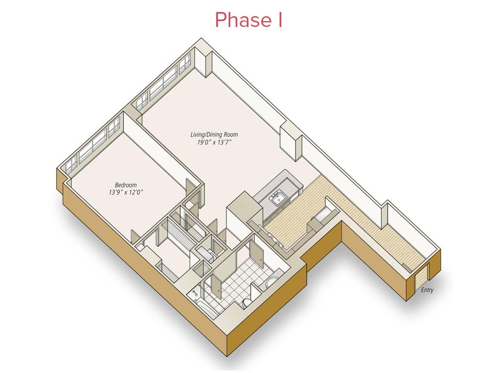 1 bed |  1 bath |  "apartment"